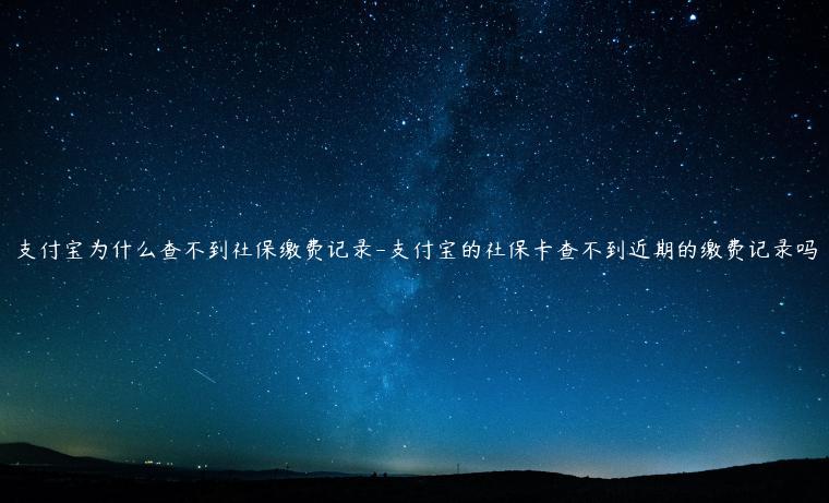 支付寶為什么查不到社保繳費記錄-支付寶的社?？ú椴坏浇诘睦U費記錄嗎